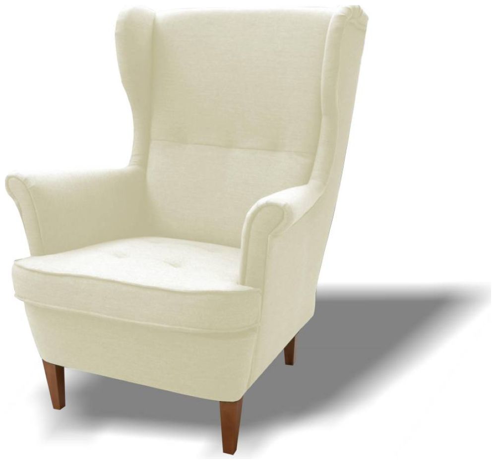 Stylefy Wood Sessel Strukturstoff 82x100x92 Beige