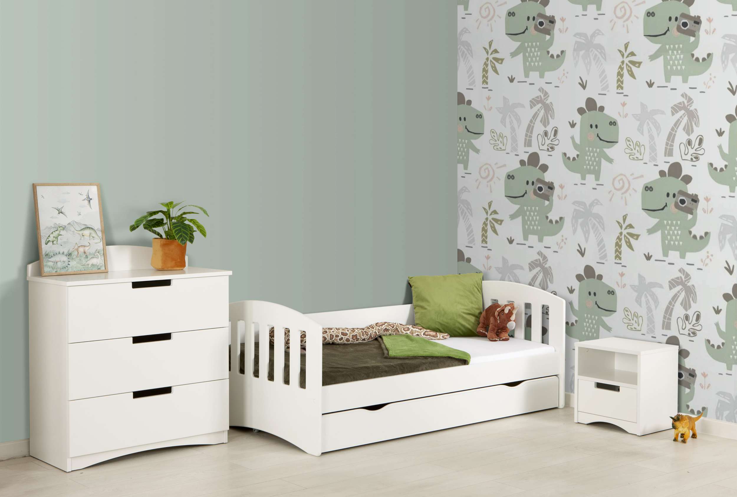 Stylefy Amira Kinderzimmer-Set III Weiß 80x160 cm