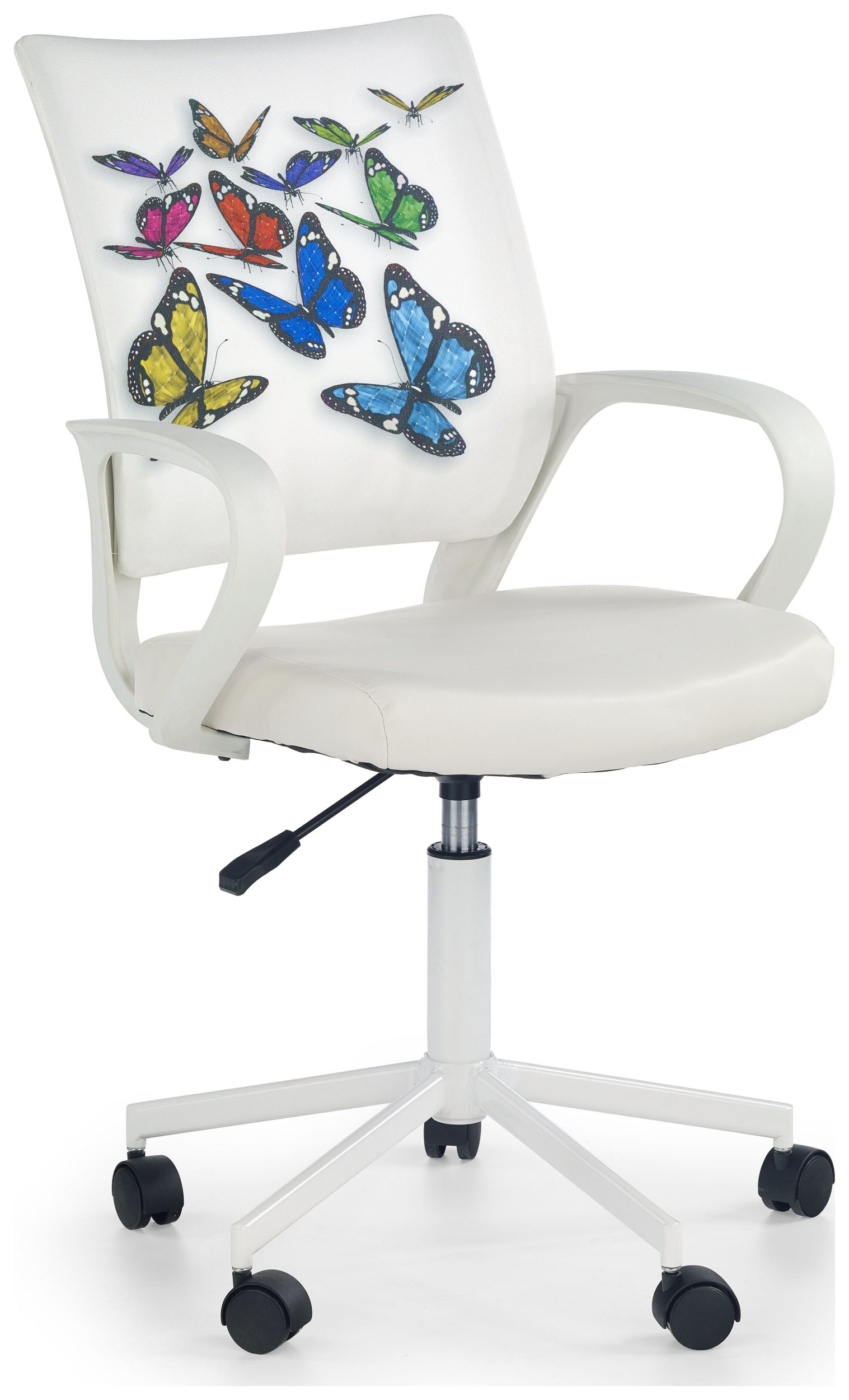Stylefy Ibis Butterfly Bürostuhl Weiß Schmetterling